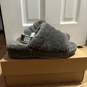 Grey Ugg Yeah Slipper
